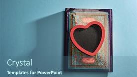  Presentation with shape heart - PPT theme having blackboard-heart-shape-and-holy background and a ocean colored foreground
