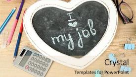  Presentation with job - Beautiful PPT layouts featuring blackboard i love my job backdrop and a lemonade colored foreground