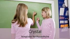  Presentation with math - Audience pleasing PPT theme consisting of blackboard in classroom doing math backdrop and a lemonade colored foreground