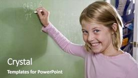  Presentation with math - Presentation enhanced with blackboard in classroom doing math background and a violet colored foreground