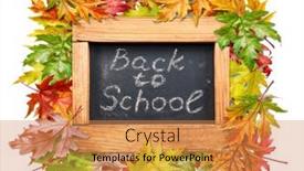  Presentation with back school - Slides enhanced with blackboard-inscribed-in-chalk-back background and a gold colored foreground