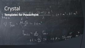  Presentation with scientific - PPT theme consisting of blackboard-inscribed-with-scientific-formulas background and a dark gray colored foreground