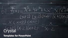  Presentation with scientific - Colorful theme enhanced with blackboard-inscribed-with-scientific-formulas backdrop and a dark gray colored foreground