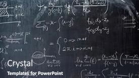  Presentation with scientific - Cool new slide set with blackboard-inscribed-with-scientific-formulas backdrop and a dark gray colored foreground