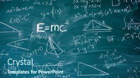  Presentation with scientific - Presentation consisting of blackboard-inscribed-with-scientific-formulas background and a ocean colored foreground