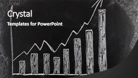  Presentation with blackboard - Presentation theme featuring blackboard showing increase in sales background and a dark gray colored foreground