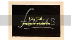  Presentation with focus - PPT theme enhanced with blackboard-was-writing-white background and a wine colored foreground