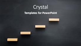  Presentation with stairs - Colorful presentation theme enhanced with blackboard-with-a-concept backdrop and a dark gray colored foreground