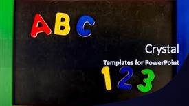  Presentation with abc 123 - Slide deck with blackboard with abc and 123 background and a wine colored foreground