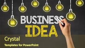  Presentation with chalk - Beautiful PPT theme featuring female hand holding white chalk backdrop and a tawny brown colored foreground