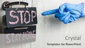  Presentation with leave - Amazing theme having blackboard-with-english-text-stay backdrop and a light gray colored foreground