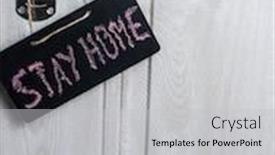  Presentation with leave - Audience pleasing theme consisting of blackboard-with-english-text-stay backdrop and a light gray colored foreground