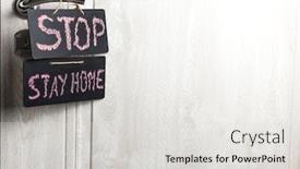  Presentation with leave - Cool new slide set with blackboard-with-english-text-stay backdrop and a light gray colored foreground