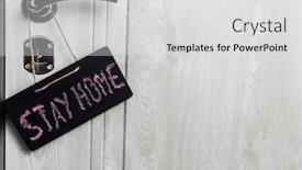  Presentation with leave - Presentation design enhanced with blackboard-with-english-text-stay background and a light gray colored foreground