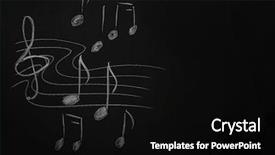  Presentation with music note - PPT theme having blackboard with musical notes background and a black colored foreground