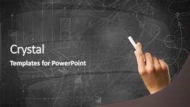  Presentation with chalk - Presentation design featuring blackboard with scribbles and plan background and a dark gray colored foreground