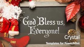  Presentation with everyone - Cool new theme with blackboard with the text god backdrop and a tawny brown colored foreground