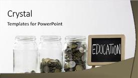  Presentation with saving - Cool new PPT theme with blackboard with words education backdrop and a white colored foreground