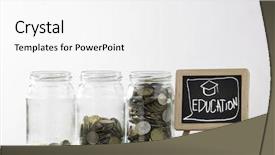  Presentation with saving - Slide set having blackboard with words education background and a white colored foreground