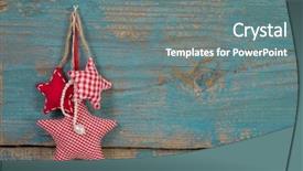  Presentation with stars - Presentation design featuring blackbord - top view of checked stars background and a  colored foreground