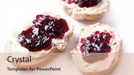  Presentation with blackcurrant - PPT layouts enhanced with blackcurrant jam and homemade butter background and a coral colored foreground