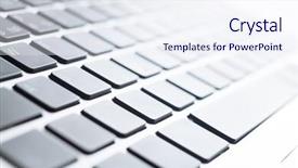  Presentation with keyboard - PPT theme having blackish - close up of a keyboard background and a sky blue colored foreground
