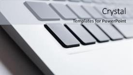  Presentation with keyboard - Theme featuring blackish - close up view background and a light blue colored foreground