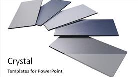  Presentation with five sided blue to white - Theme with blackish - five hard boards isolated background and a white colored foreground