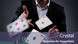  Presentation with poker - Colorful theme enhanced with human king - portrait of a professional poker backdrop and a teal colored foreground