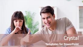  Presentation with playing cards - Beautiful theme featuring young family playing cards backdrop and a coral colored foreground
