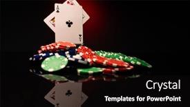  Presentation with blackjack - Presentation theme with blackjack-cards-with-casino-chips background and a wine colored foreground
