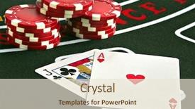 Presentation with black jack - PPT layouts featuring black jack - blackjack pays 3 to 2 background and a tawny brown colored foreground