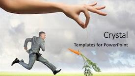  Presentation with funny - Presentation theme consisting of blackmail - funny image of businessman chased background and a light gray colored foreground