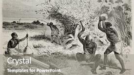  Presentation with tribe - Audience pleasing PPT theme consisting of blacksmith workers in a tribe backdrop and a gray colored foreground