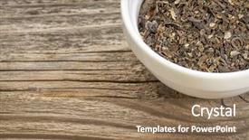  Presentation with seaweed - Cool new slide deck with bladder - bowl of bladderwrack seaweed backdrop and a coral colored foreground