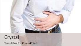  Presentation with bladder - Colorful presentation theme enhanced with bladder - close up on mature man backdrop and a soft green colored foreground