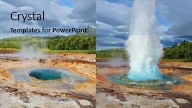  Presentation with water fountain - Cool new presentation design with bladder - collage showing different phases backdrop and a light blue colored foreground