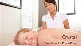  Presentation with acupuncture - Slide deck consisting of bladder - portrait of a relaxed patient background and a lemonade colored foreground