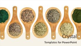  Presentation with nutrition supplements - Amazing slide deck having bladder - seaweed and algae nutrition supplements backdrop and a lemonade colored foreground