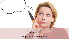  Presentation with bladder - Presentation theme featuring bladder - woman with comic thought bubble background and a lemonade colored foreground