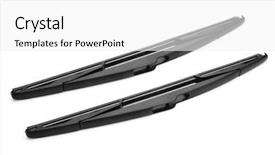  Presentation with blade - Audience pleasing PPT theme consisting of blade - some windscreen wipers backdrop and a white colored foreground