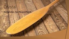  Presentation with blade - Cool new presentation with blade-of-wooden-canoe-paddle backdrop and a coral colored foreground