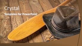  Presentation with blade - Colorful slide set enhanced with blade-of-wooden-canoe-paddle backdrop and a coral colored foreground