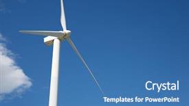  Presentation with power - Amazing presentation theme having blade turbine - windmill for electric power production backdrop and a teal colored foreground