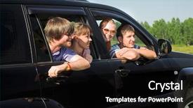  Presentation with funny - Colorful slide deck enhanced with blak - funny young people looking backdrop and a black colored foreground