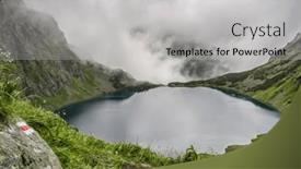 Presentation with popular - Slide deck featuring blake-lake-in-a-valley background and a light gray colored foreground