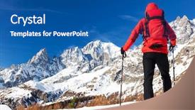  Presentation with mont blanc - Amazing slide deck having blanc panorama during the famous backdrop and a ocean colored foreground