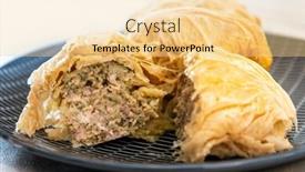  Presentation with protein - Presentation design consisting of blanched-cabbage-leaves-surrounding background and a blonde colored foreground