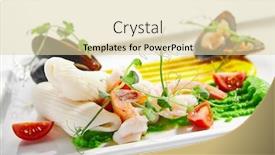  Presentation with peas - Cool new theme with blanched-seafood-cut-tomatoes backdrop and a lemonade colored foreground