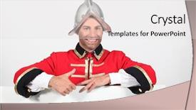  Presentation with uae old man - Amazing slides having blnad - man wearing old war uniform backdrop and a white colored foreground